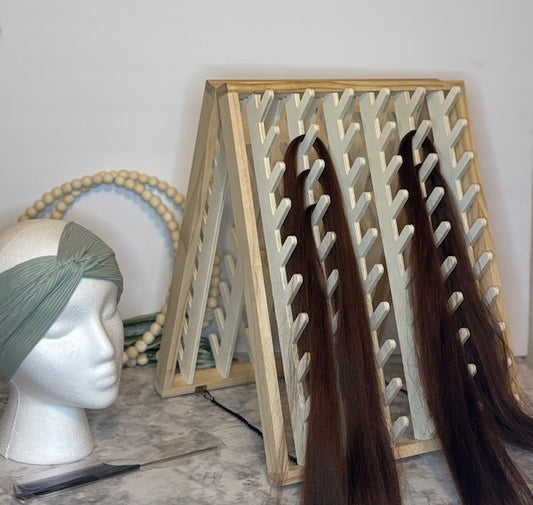 120 peg Hair stand and 10 pack of individual wrapped fine tooth combs