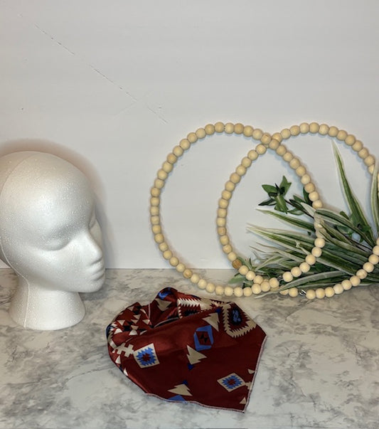 Burgundy large aztec