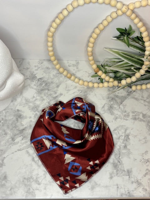 Burgundy large aztec